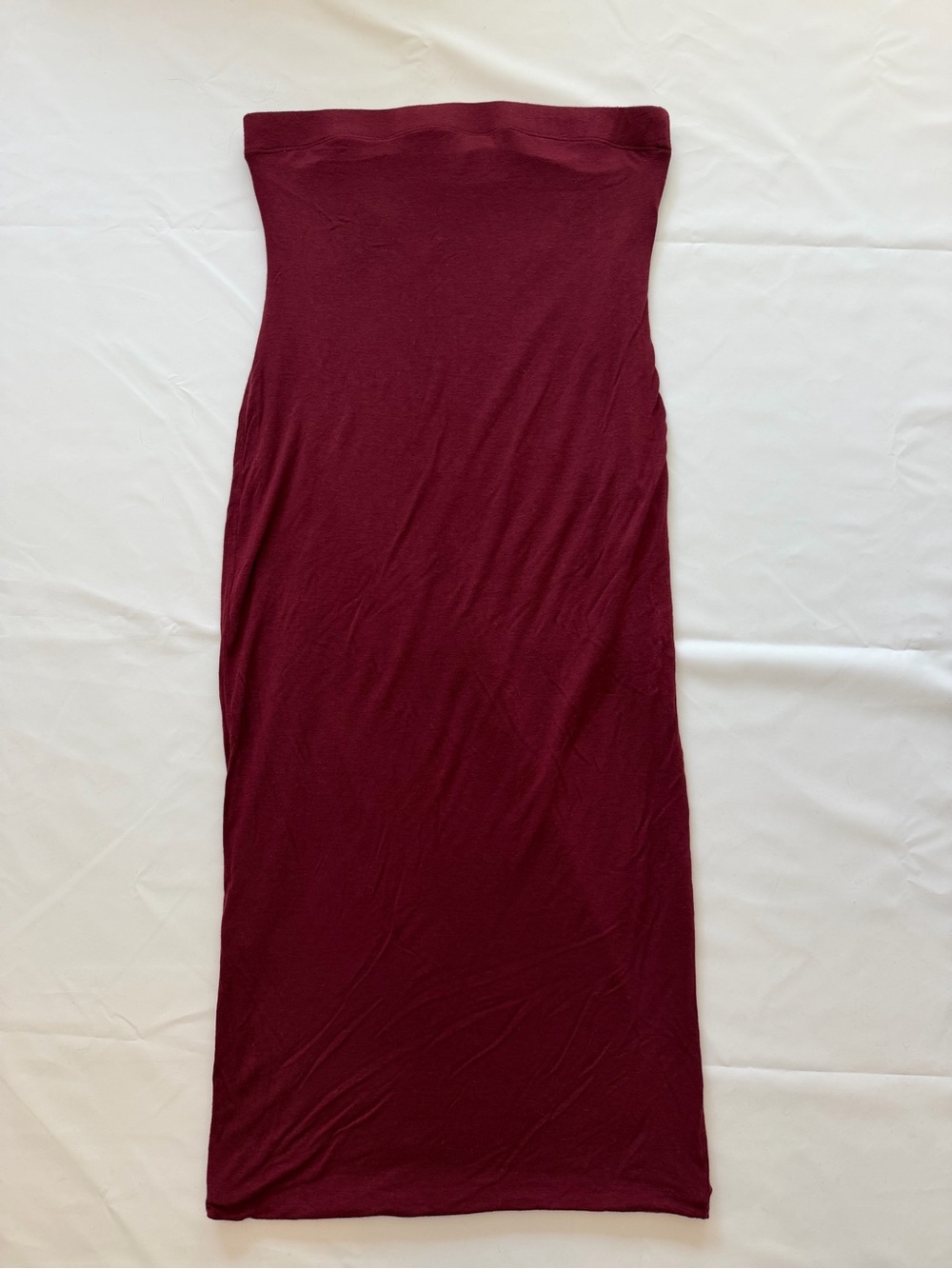 hello miss Strapless Burgundy Tube Dress